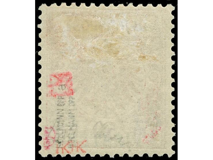 1889, Krone/Adler 2 ½ Pia. auf 50 Pfg. bräunlichrot, sauber ungebraucht, tadellos, signiert u. a. HK, Hollmann BPP, Fotobefun
