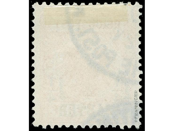 1889, Krone/Adler 1¼ Pia. auf 25 Pfg. gelblichorange, mit Plattenfehler “I in Reichspost oben ausgebrochen”, sauber gestempel