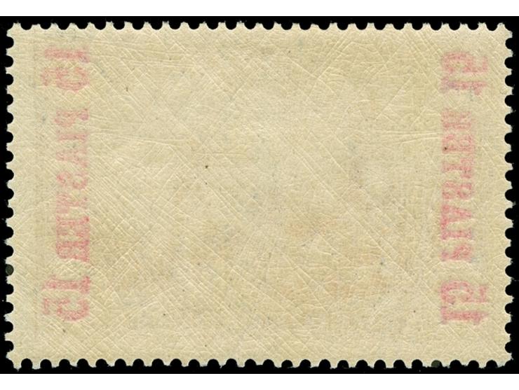 1900, Germania 15 Pia. auf 3 M. violettschwarz, Urmarkentype II, postfrisch, tadellos, unsigniert, Fotobefund Jäschke-L. BPP 