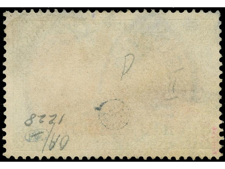 1900, Germania 25 Pia. auf 5 M. grünschwarz/bräunlichkarmin, Urmarkentype II, sauber gestempelt “CONSTANTINOPEL DP 25 11 03”,
