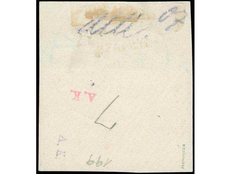 1900, Germania 25 Pia. auf 5 M. grünschwarz/bräunlichkarmin, Urmarkentype II, sauber gestempelt “CONSTANTINOPEL 1 6.12.05” au