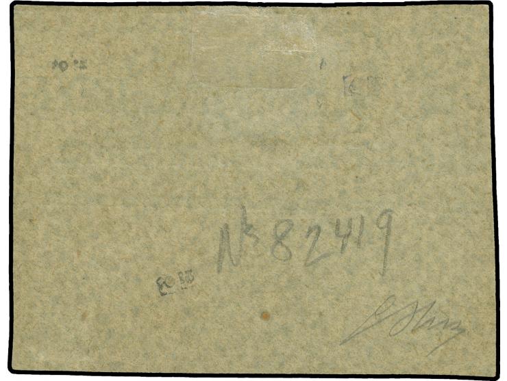1900, Germania 25 Pia. auf 5 M. grünschwarz/bräunlichkarmin, Type I, Nachmalung mit &nbsp;Rot und Deckweiß, linke obere Bogen