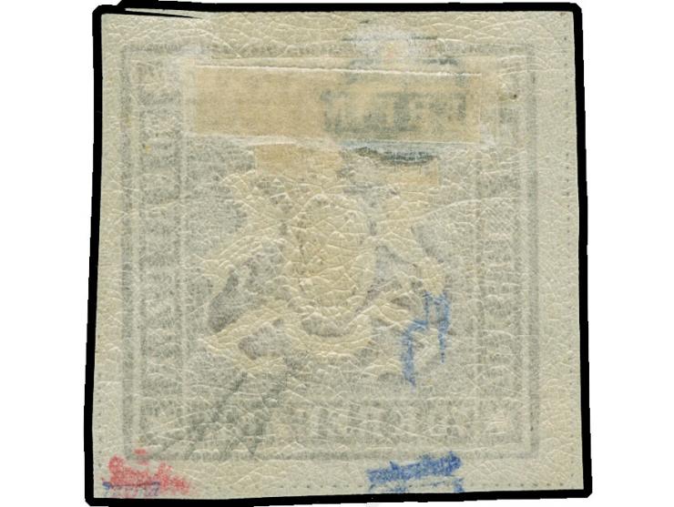 1873, 70 Kr. braunlila, Bogenfeld 4, farbfrisch, allseits breitrandig geschnitten, mit großen Teilen der Trennungslinien, lin