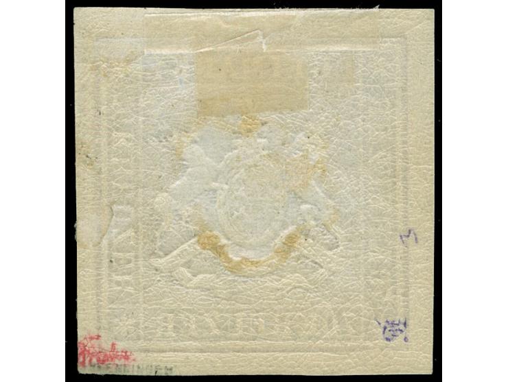1873, 70 Kr. rotlila, Bogenfeld 3, farbfrisch, allseits breitrandig geschnitten mit schöner Wappenprägung, mit allseits volls