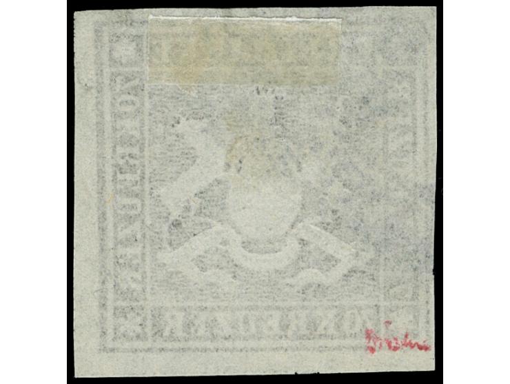 1873, 70 Kr. braunlila, Bogenfeld 2, farbfrisch, unten und rechts breitrandig geschnitten, mit gut erkennbarer Wappenprägung,