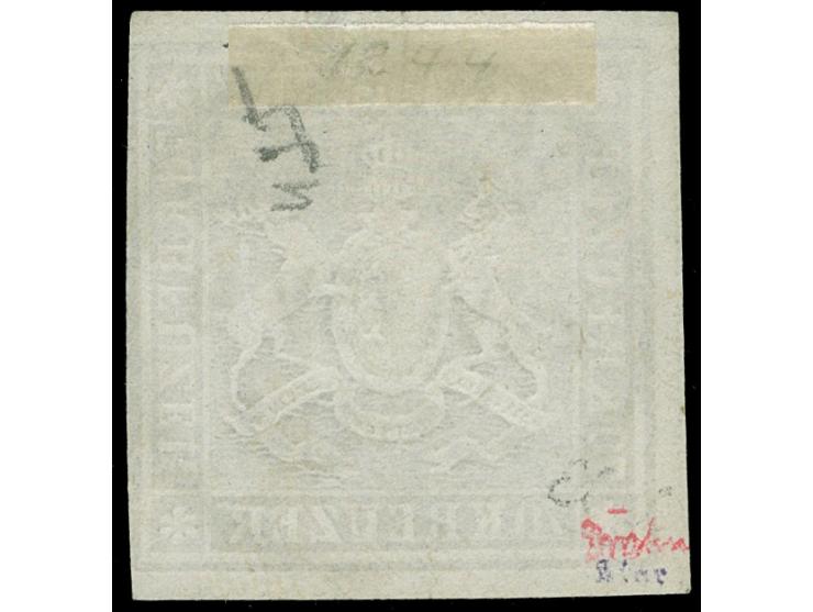 1873, 70 Kr. braunlila, Bogenfeld 4, farbfrisch, knapp- bis breitrandig geschnitten, links und oben mit praktisch kompletten 
