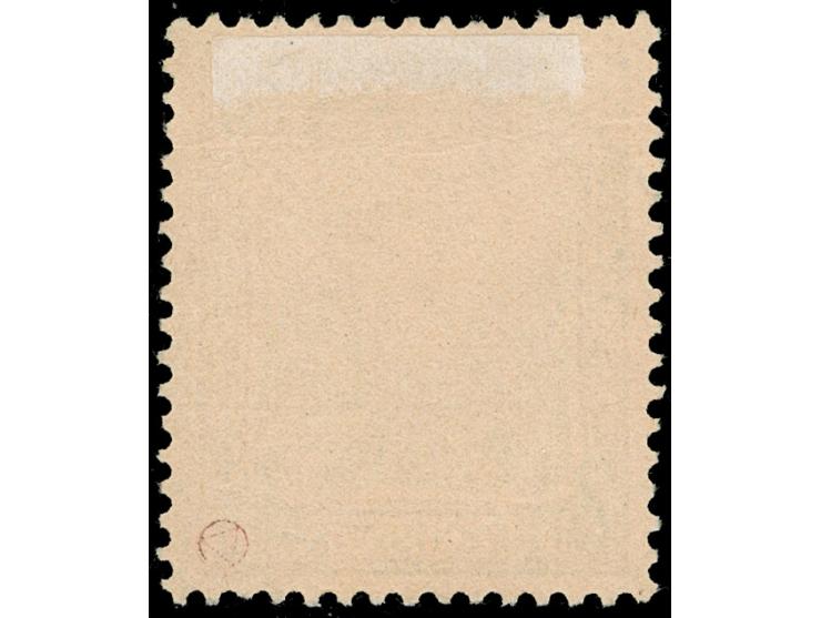 1900, Aufdrucktype I 2 ½ Pia. auf 50 Pfg. dunkelbräunlichlila/rotschwarz auf mattbraunorange, mit Plattenfehler “blasenförmig