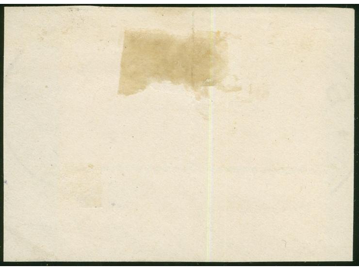 1905, Germania o.Wz. 1 ¼ Pia. auf 25 Pfg. dunkelorange/braunschwarz auf helbgelb, waagerechtes Unterrandpaar mit Aufdruck-HAN
