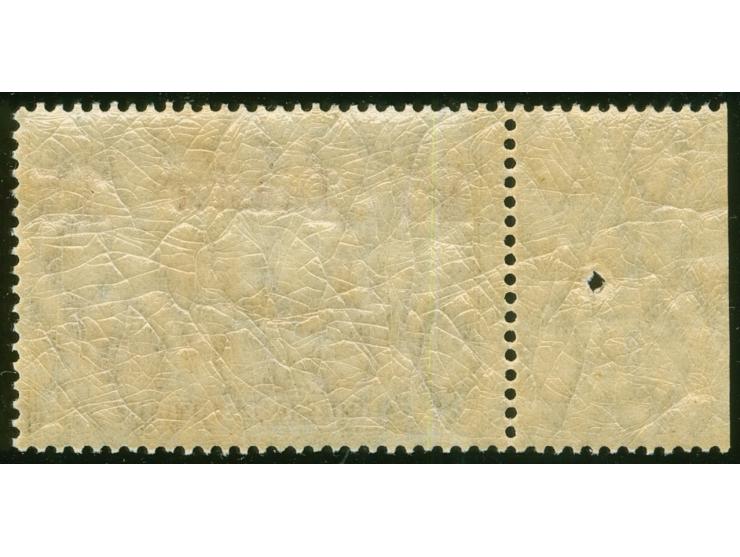 1905/13, Germania mit Wz. 15 Pia. auf 3 M. schwarzbraunviolett, linkes Seitenrandstück mit Plattennummer “5” und Passerkreuz,
