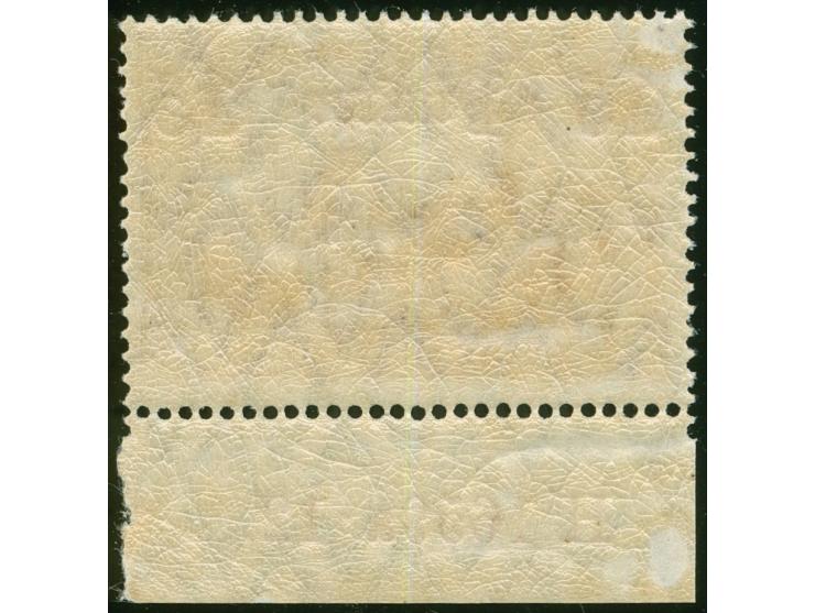 1905/13, Germania mit Wz. 15 Pia. auf 3 M. schwarzviolett, Unterrandstück mit Aufdruck-Han “H 1659a.12”, postfrisch, tadellos