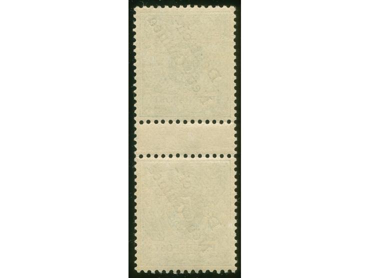 1897, Aufdruckausgabe 5 Pfg. lebhaftopalgrün, senkrechtes Zwischenstegpaar mit Aufdruckfehler “senkrechter Strich des h in De