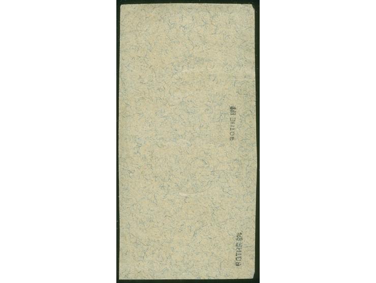 1897, Aufdruckausgabe 10 Pfg. lebhaftlilarot, rot qaurzend, senkrechtes Paar mit Aufdruckfehler “unterer Bogen des t in Deuts