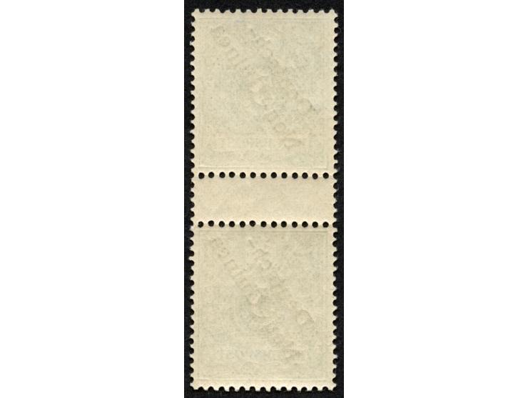 1897, Aufdruckausgabe 5 Pfg. lebhaftopalgrün, senkrechtes Zwischenstegpaar mit Aufdruckfehler “senkrechter Strich des h in De