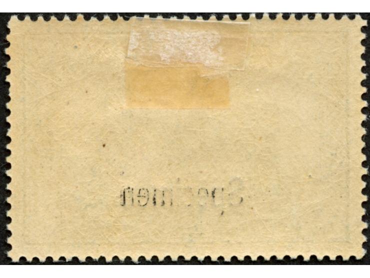 1900/01, Kaiseryacht ohne Wz. 2 M. schwärzlichblau, mit Aufdruck “Specimen”, sauber ungebraucht, tadellos, Kurzbefund Steuer 