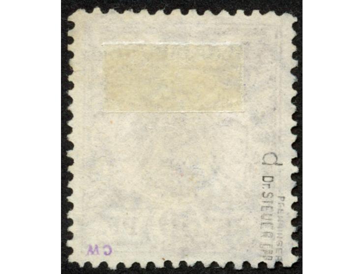 1890/91, Krone/Adler 50 Pfg. lebhaftrötlichbraun, sauber gestempelt “ZANZIBAR 3/7 (91)", tadellos, sign. u. a. Dr. Steuer BPP