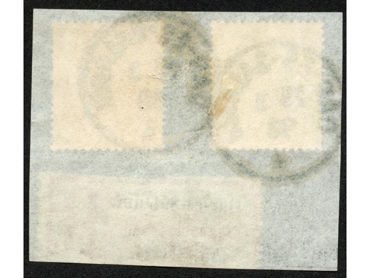 1890/99, Krone/Adler 25 Pfg. gelblichorange und 5 Pfg. lebhaftopalgrün, sauber gestempelt mit grünlichschwarzem “DAR-ES-SALAA