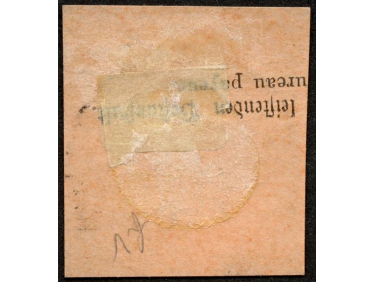 1890/99, Innendienst 2 M. rötlichkarmin, mit Plattenfehler “große Unterbrechung in der Guillolche unten links”, sauber gestem