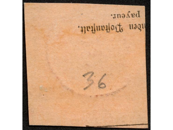 1890/99, Innendienst 2 M. dunkelrotkarmin, mit Plattenfehlern “große Unterbrechung in der Guilloche unten links und ”kleiner 
