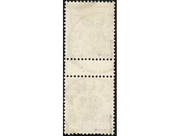 1893, waagerechter Aufdruck 17,8 mm breit 25 P. auf 50 Pfg. mittelbraunrot, senkrechtes Zwischenstegpaar, farbfrisch und sehr