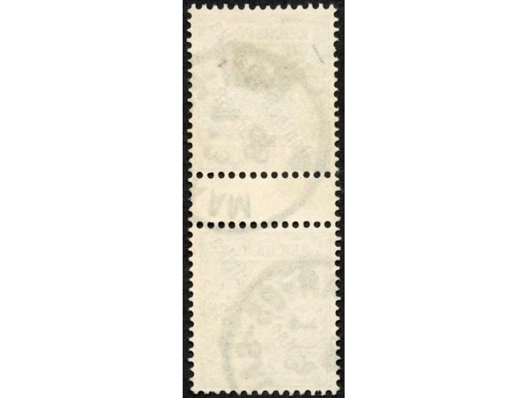 1896, diagonaler Aufdruck 10 P. auf 20 Pfg violettultramarin, senkrechtes Zwischenstegpaar, sauber gestempelt “DAR-ES-SALAAM 