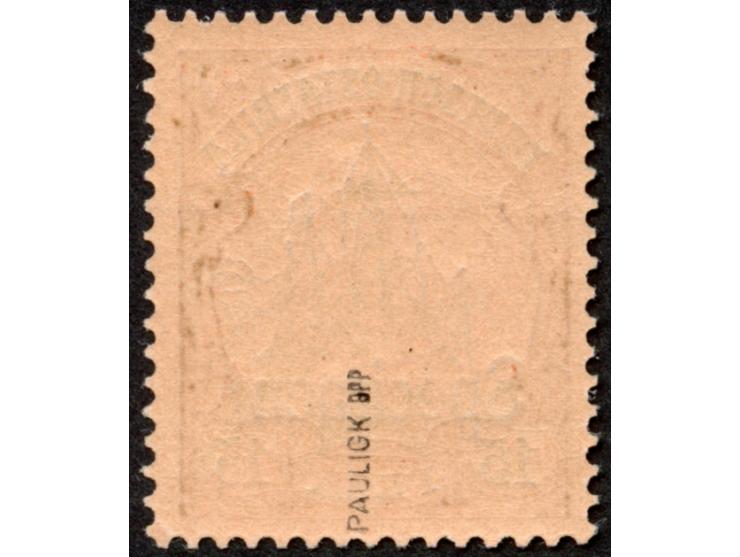 1901, Kaiseryacht o. Wz. 15 P. rötlichorange/rotschwarz auf mattgelblichorange, mit Aufdruck “Specimen”, postfrisch, tadellos
