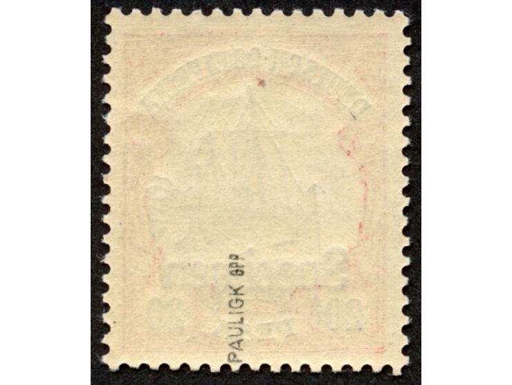 1901, Kaiseryacht o. Wz. 20 P. dunkelrötlichkarmin/schwarz, mit Aufdruck “Specimen”, postfrisch, tadellos, sign. Pauligk BPP