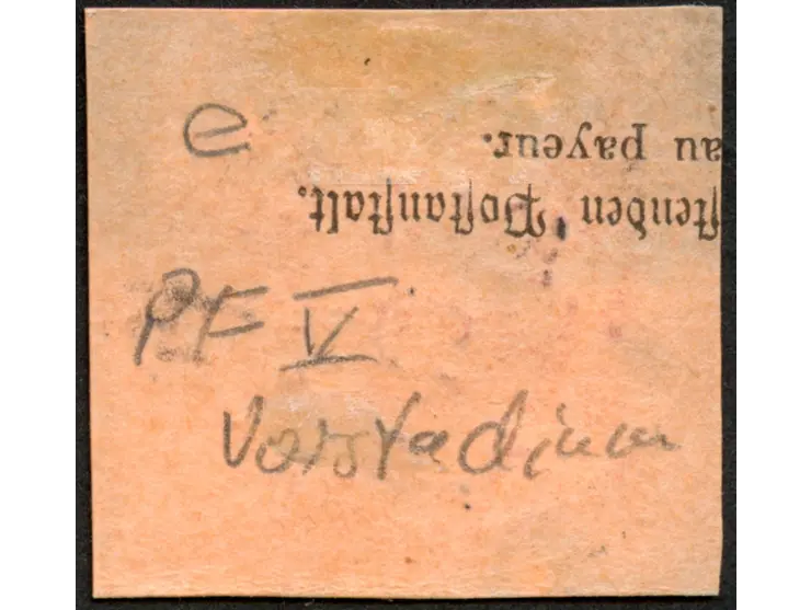1892/99, Innendienst 2 M. dunkelrotkarmin, mit Plattenfehler “große Unterbrechung in der Guilloche unten links”, sauber geste