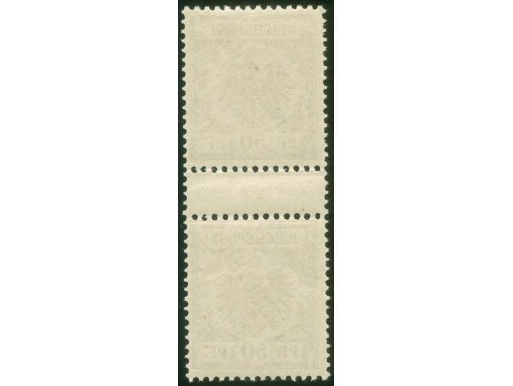 1897, Aufdruckausgabe 50 Pfg. lebhaftrötlichbraun, senkrechtes Zwischenstegpaar, postfrisch, tadellos, unsigniert, Kurzbefund