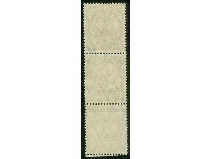 1905/19, Kaiseryacht mit Wz. Kriegsdruck 3 Pfg. orangebraun, senkrechtes Paar, unten mit Leerfeld in Markengröße, postfrisch,