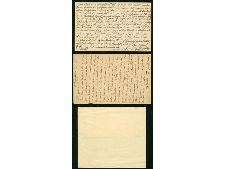1877/1925, 16 Ganzsachen und eine Antwortkarte komplett, meist gelaufen, einige interessante Zusatzfrankaturen, viele UPU Jub