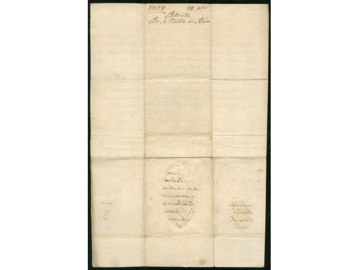 1737, 'Patente per la Visita di Rodi' : the Church's mandate to send an inspector to Rhodes. 'Brother Nicolaus Joseph a Carre