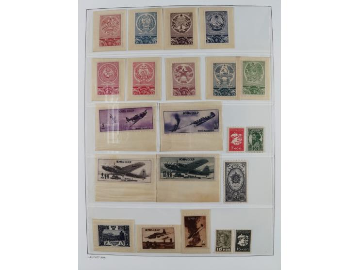 1934/50, Collection mostly unused / mint never hinged on 20 album pages, nicely arranged with better items, imperf issues and