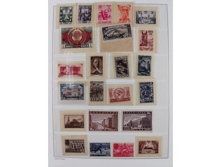 1934/50, Collection mostly unused / mint never hinged on 20 album pages, nicely arranged with better items, imperf issues and