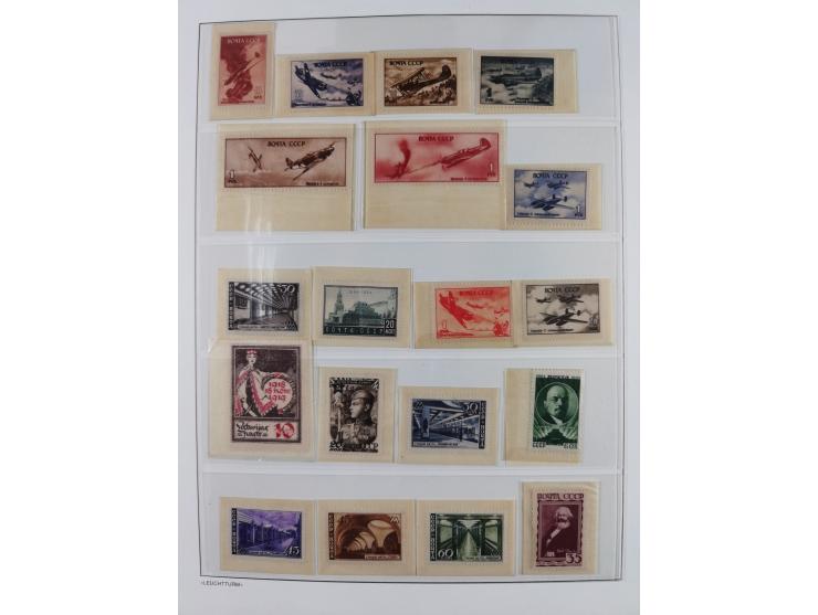 1934/50, Collection mostly unused / mint never hinged on 20 album pages, nicely arranged with better items, imperf issues and