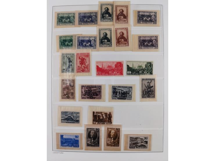 1934/50, Collection mostly unused / mint never hinged on 20 album pages, nicely arranged with better items, imperf issues and