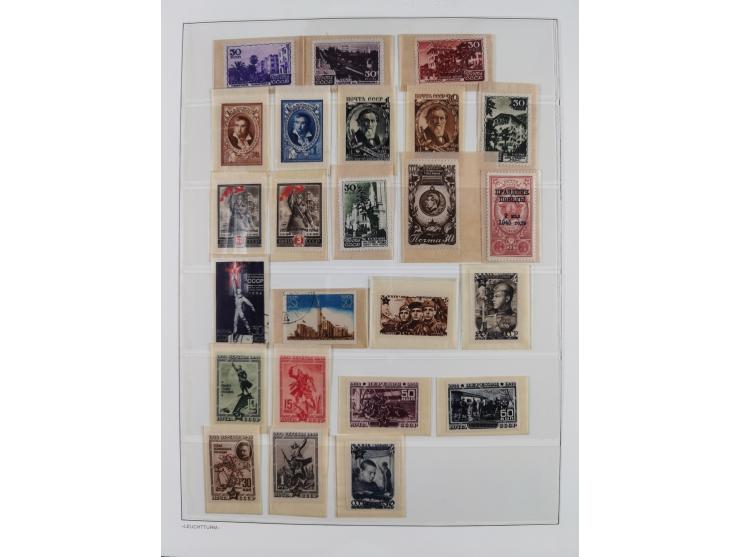 1934/50, Collection mostly unused / mint never hinged on 20 album pages, nicely arranged with better items, imperf issues and