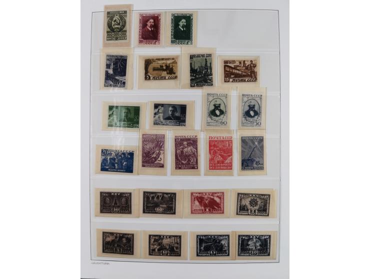 1934/50, Collection mostly unused / mint never hinged on 20 album pages, nicely arranged with better items, imperf issues and