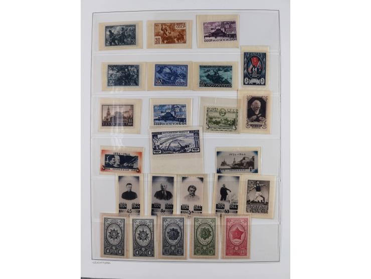 1934/50, Collection mostly unused / mint never hinged on 20 album pages, nicely arranged with better items, imperf issues and