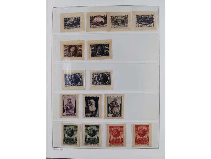 1934/50, Collection mostly unused / mint never hinged on 20 album pages, nicely arranged with better items, imperf issues and