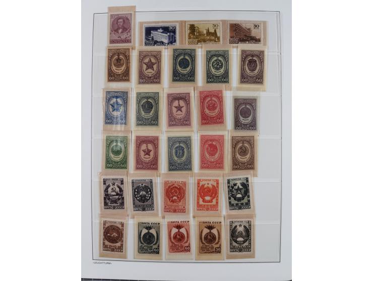1934/50, Collection mostly unused / mint never hinged on 20 album pages, nicely arranged with better items, imperf issues and