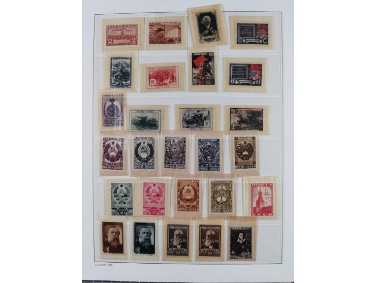1934/50, Collection mostly unused / mint never hinged on 20 album pages, nicely arranged with better items, imperf issues and