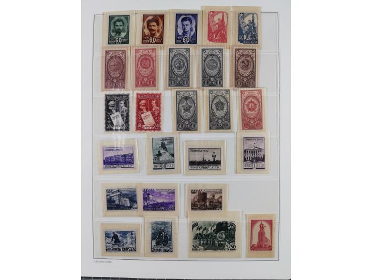 1934/50, Collection mostly unused / mint never hinged on 20 album pages, nicely arranged with better items, imperf issues and