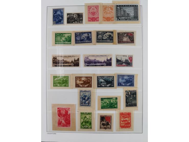 1934/50, Collection mostly unused / mint never hinged on 20 album pages, nicely arranged with better items, imperf issues and