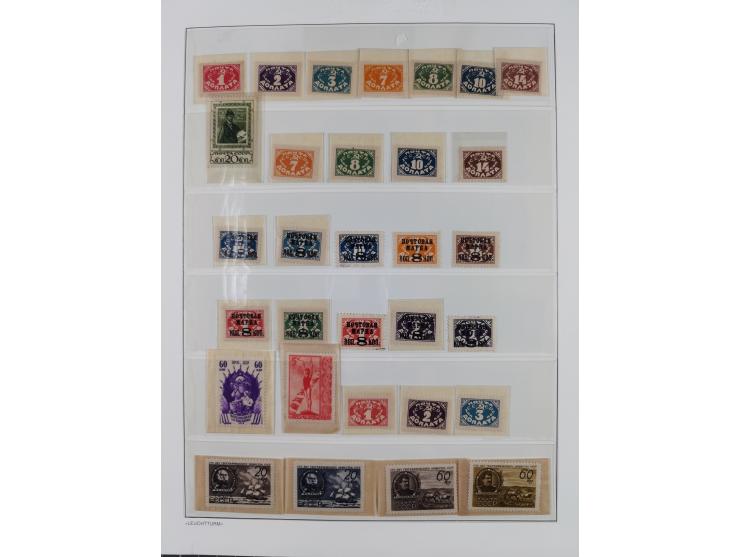 1934/50, Collection mostly unused / mint never hinged on 20 album pages, nicely arranged with better items, imperf issues and
