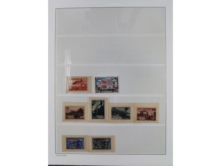1934/50, Collection mostly unused / mint never hinged on 20 album pages, nicely arranged with better items, imperf issues and