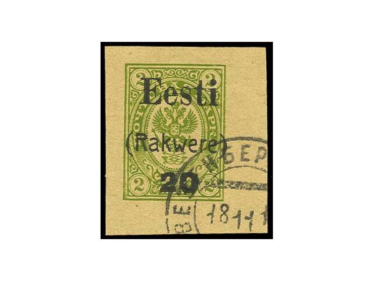1918, 20 auf 2 K., gestempelt, Pracht, Auflage nur 137 Stück, u.a. sign. Mikulski (Mi. 1500,-)