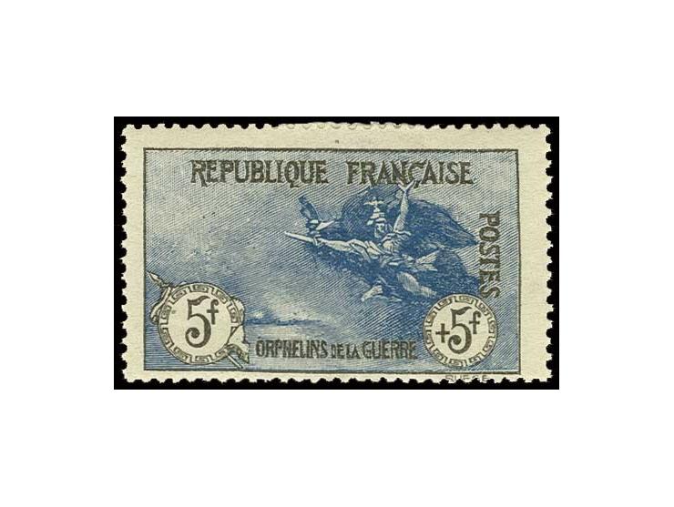 1917/19, Kriegswaisen 5 Fr., ungebraucht mit Falzrest und Gummianhaftungen (Mi. 1600,-)