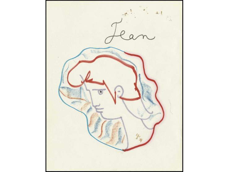 DIVERSES: 1960, 2 Probeblätter für eine Broschüre über den von Jean Cocteau ausgestalteten Hochzeitssaal im Rathaus von Mento