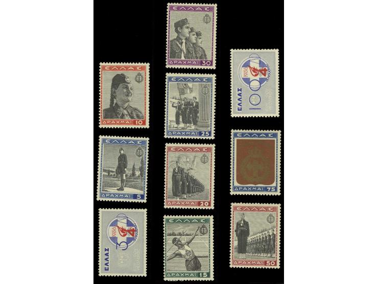 1940, Nationale Jugendorgansiation 3-100 Dr. kpl., postfrisch, Pracht (Mi. 750,-)