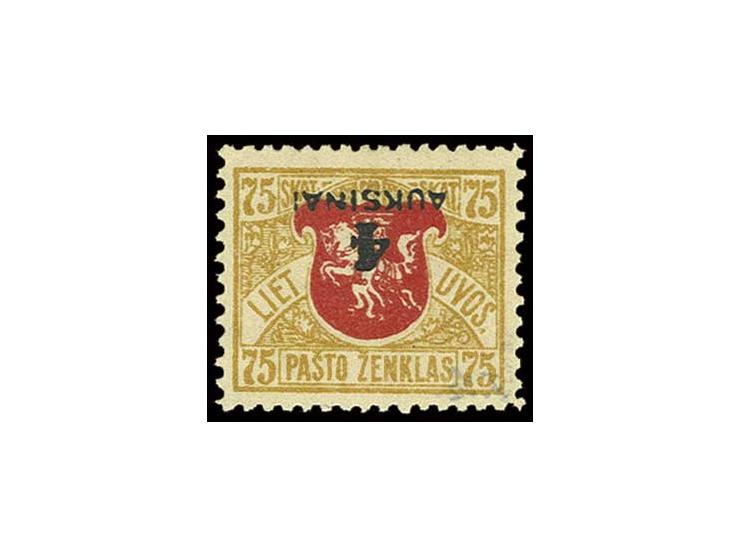 1922, 4 A. auf 75 Sk., kopfstehender Aufdruck, postfrisch, Kabinett, sign. Klein BPP